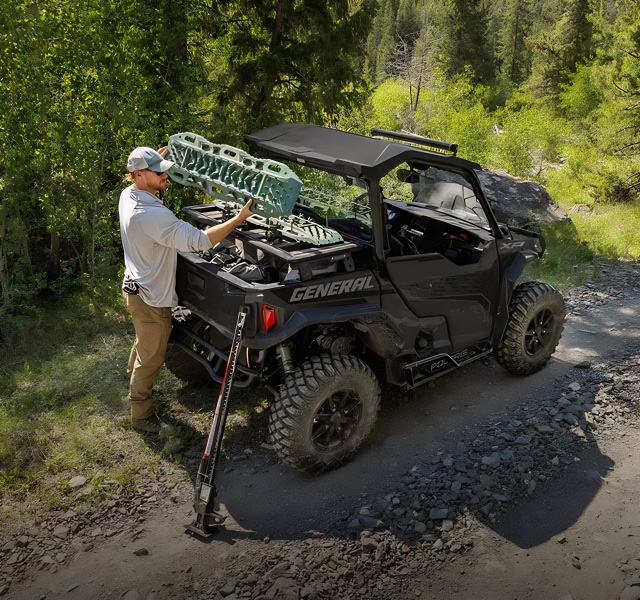 Performance vehicle on rugged terrain